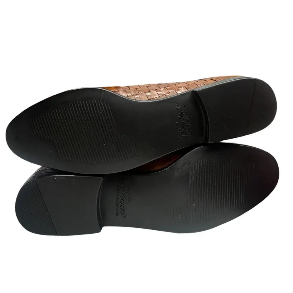 Trotters Lizzie Herringbone Oxford Flats Women's size 7N Brown
